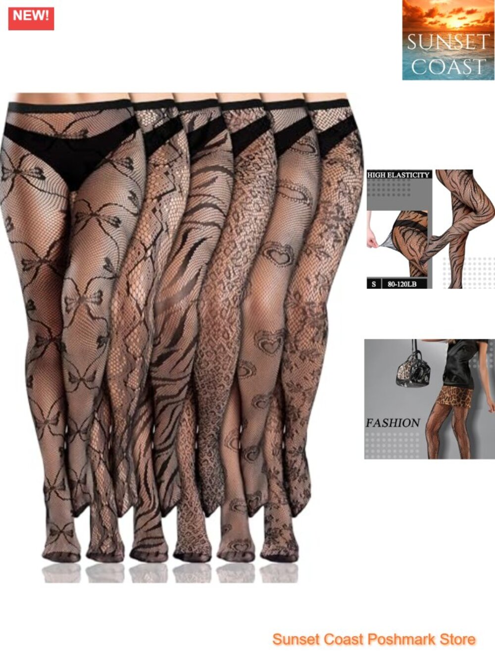 Fishnet Stockings Lace Tights Patterned Thigh High Floral Waist Pantyhose